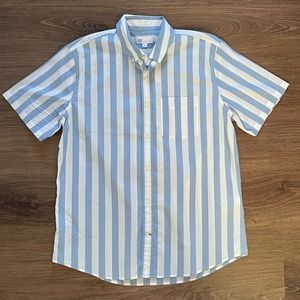 Gap Striped Short Sleeve Collared Shirt